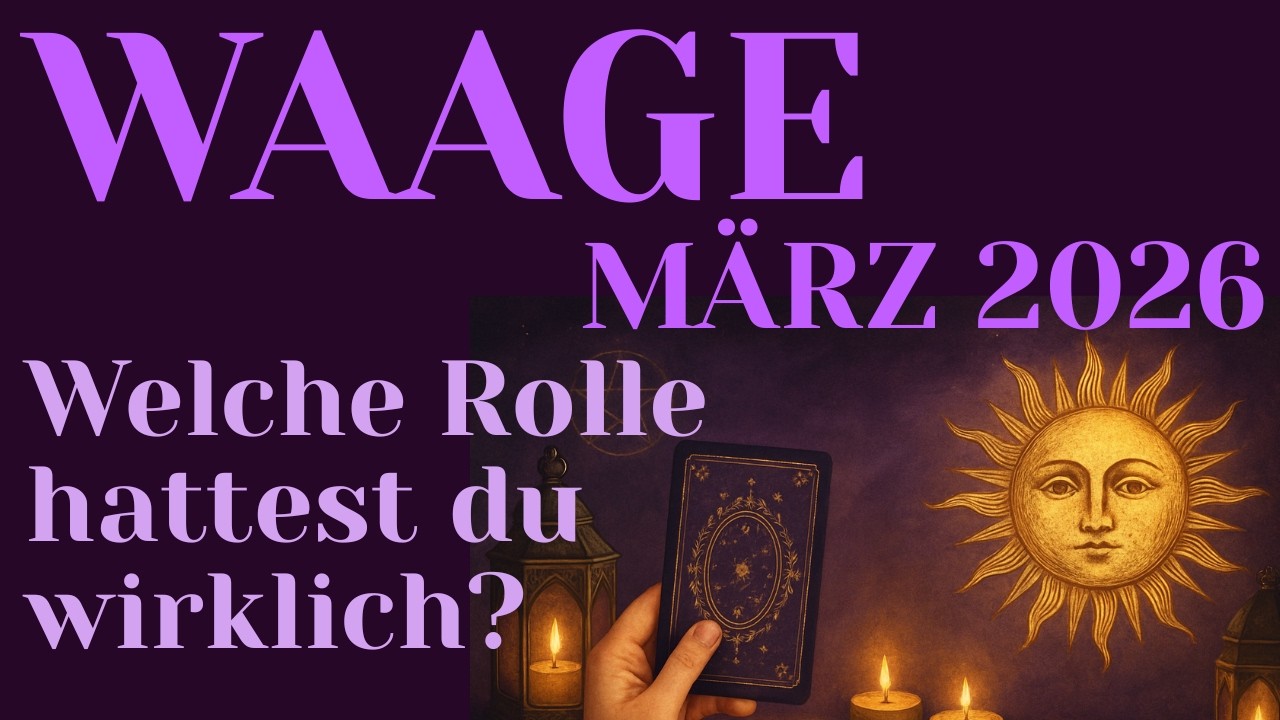 ♎Waage MÄRZ 2026❤️Plötzlich erkennst du, wer du in dieser Verbindung warst.