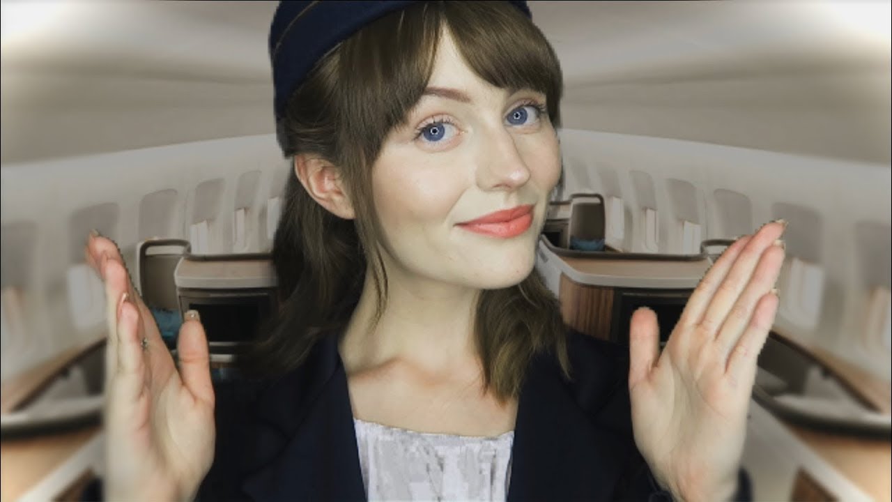 [ASMR] First Class Flight Attendant Roleplay - Personal Attention