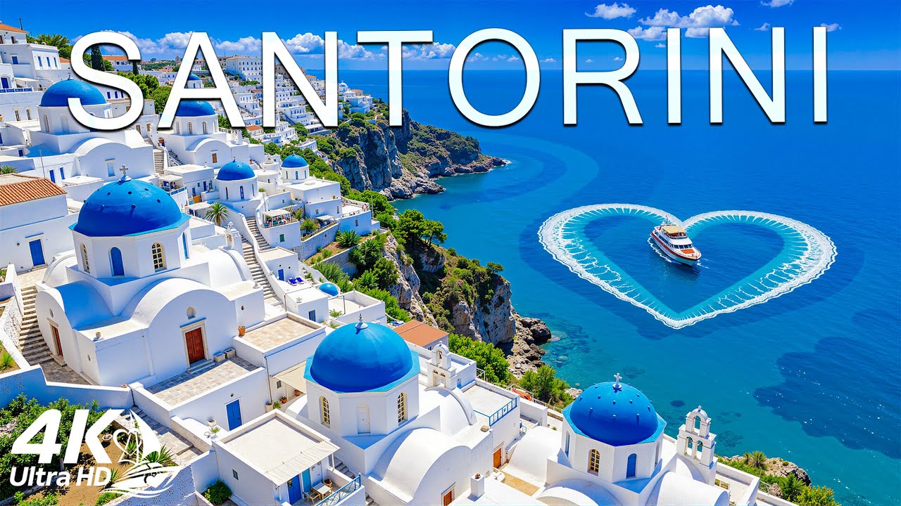 Santorini 4K 🇬🇷 The Gem of Aegean: Oia Sunset | Vocal Deep House 2026
