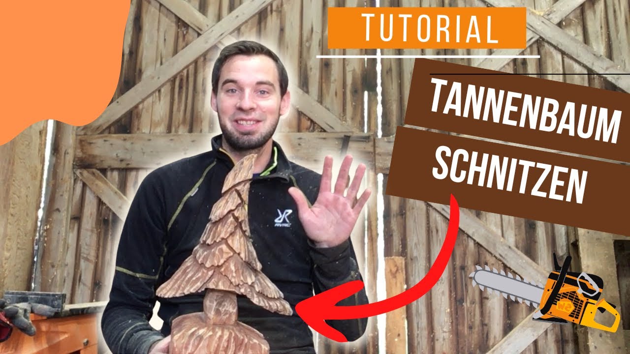 Tannenbaum mit der Motorsäge schnitzen //Schritt für Schritt / Schnitz-Tutorial / Kettensägekunst