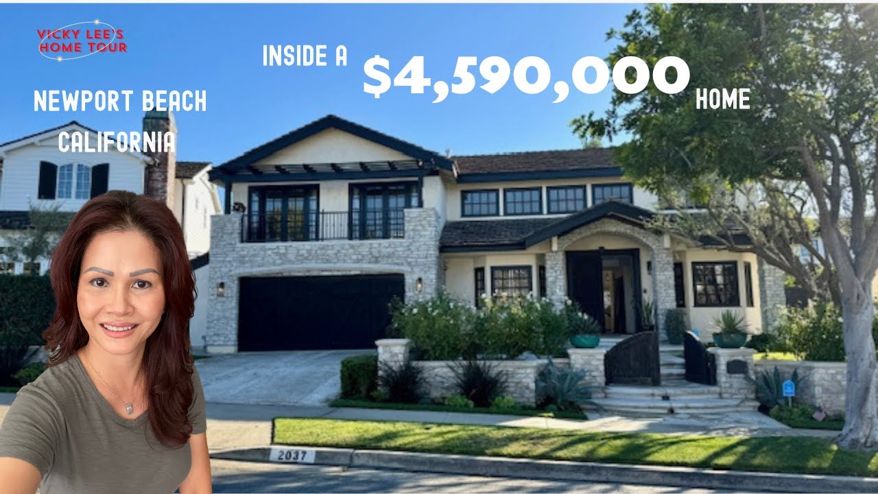 Touring a $4,590,000 home East Bluff Harbor Newport Beach California Real Estate Home Tour