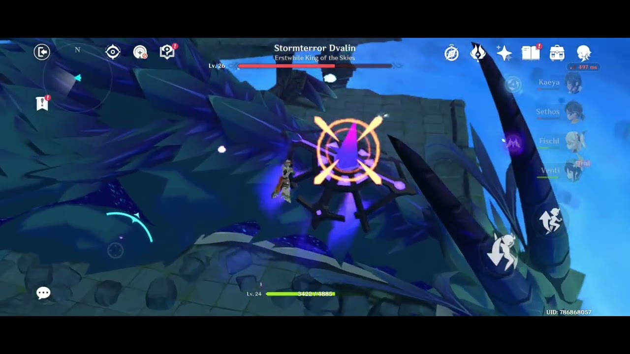 Beating Dvalin in Genshin impact 
