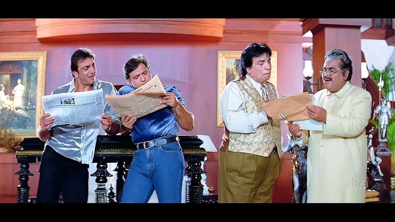 तुम्हारे दादा जी की वसीयत इतने सालो के बाद - कादर खान गोविंदा, और संजय दत्त की धमाकेदार कॉमेडी सीन