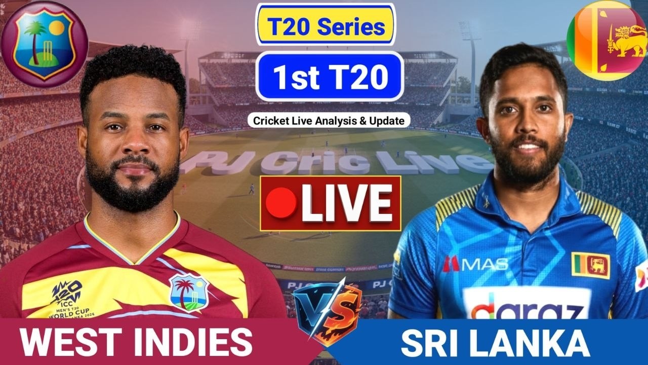 West Indies Vs Sri Lanka 1st T20 Match | Live Score Analysis & Discussion | WI vs SL T20 Cricket