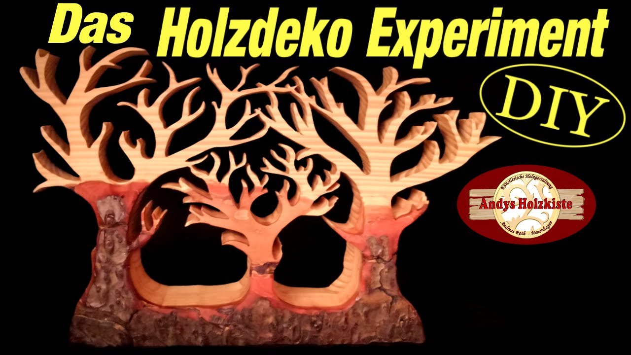 DIY | Holz-Deko Experiment selber machen | Dekupiersägeprojekt | Scroll saw project