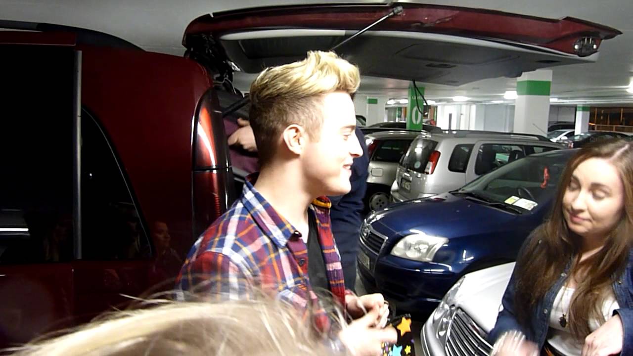 Jedward - John With Fans In Dublin Airport Car Park - 16/10/13