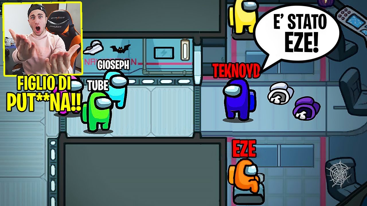 L' ALTRO IMPOSTORE MI TRADISCE e IO IMPAZZISCO su AMONG US (100% INFAME) @Teknoyd @Tuberanza ✌