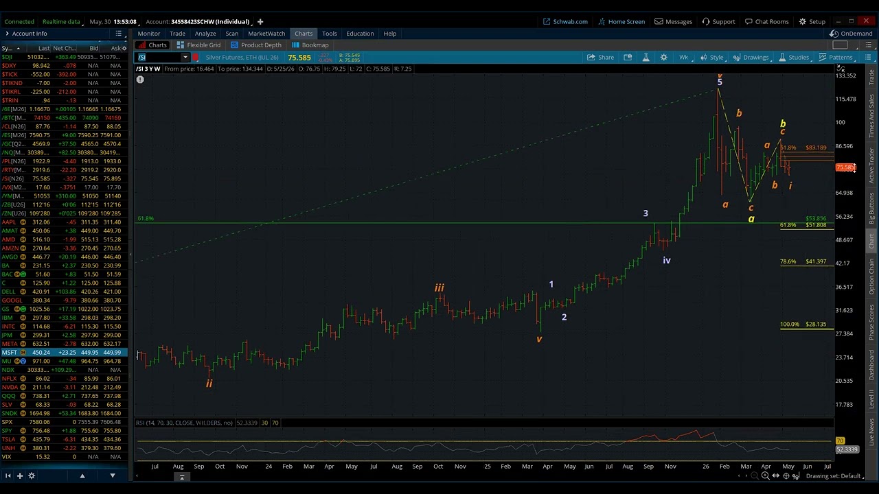 Gold, Silver & Platinum / Elliott Wave Weekly Update 5/30/2026 by Michael Filighera