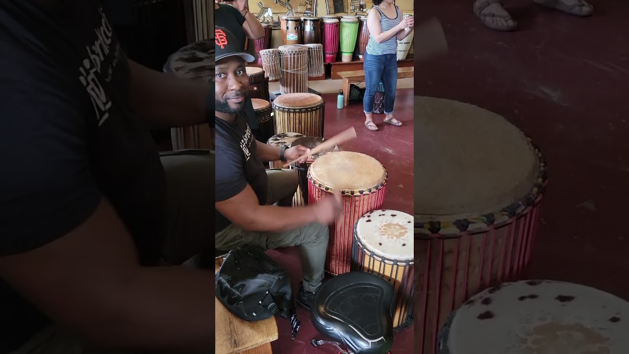 Kondé dundun and djembe