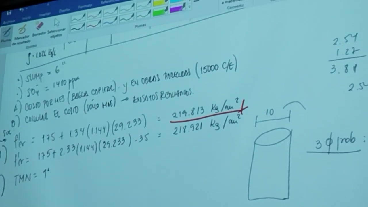 Clase de diseño de mezcla de concreto con aditivo con el Ing. Tafur - Parte 03