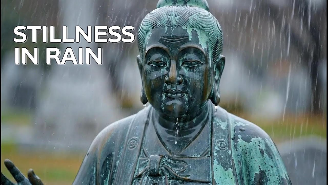 SILENT BREATH | Ancient Statue Under Heavy Rain (1 Hour)