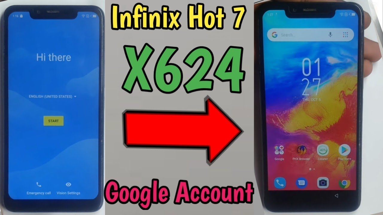 Infinix Hot 7 X624 Frp Bypass Infinix Hot 7 Google Account Lock Remove Without PC