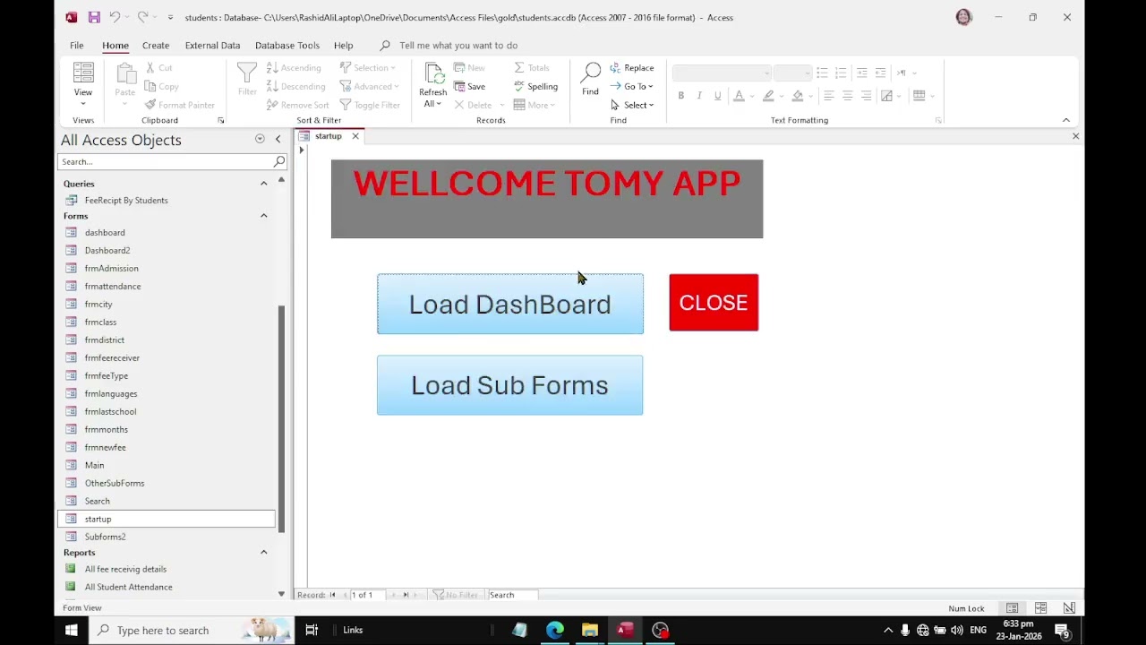 How to Create Single Student Fee report by Searching Method