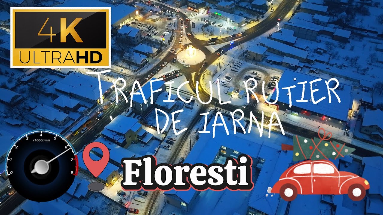 Trafic rutier de iarna -  Floresti