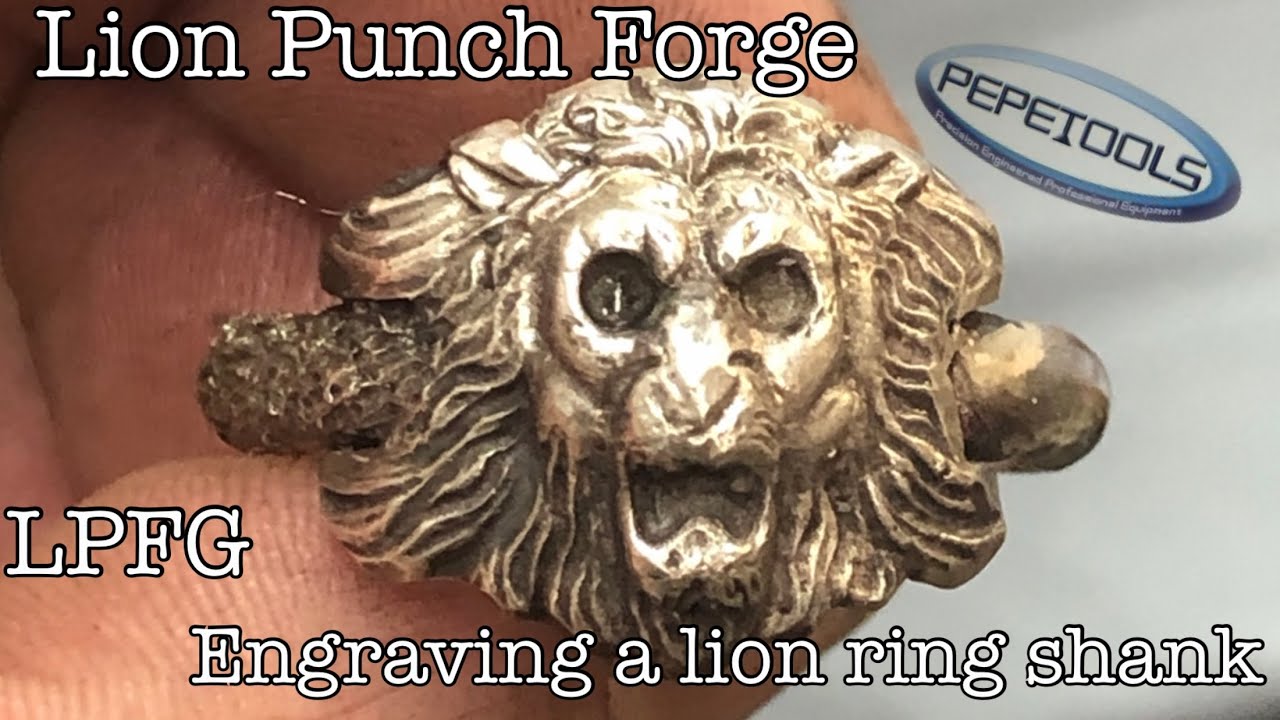 Lion ring-LPFG engraving Adapter by LPF +Pepetools  for Foredom H.15 hammer metalsmith tools