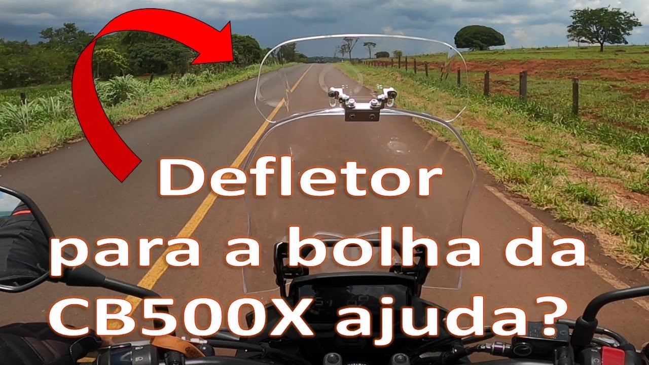 AUMENTE SEU CONFORTO EM VIAGENS DE MOTO! Defletor para a bolha da Honda CB500X!