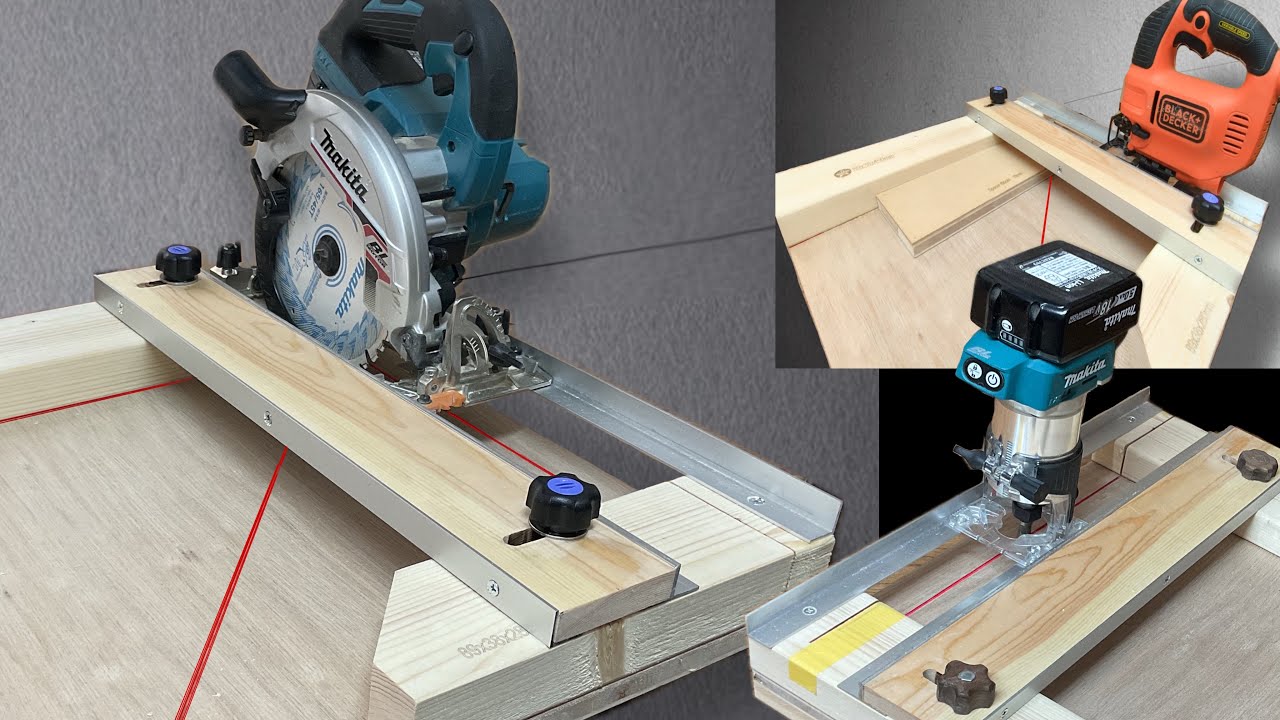 Woodworking Slide Jig 4+1 Circular Saw Trimmer Jigsaw