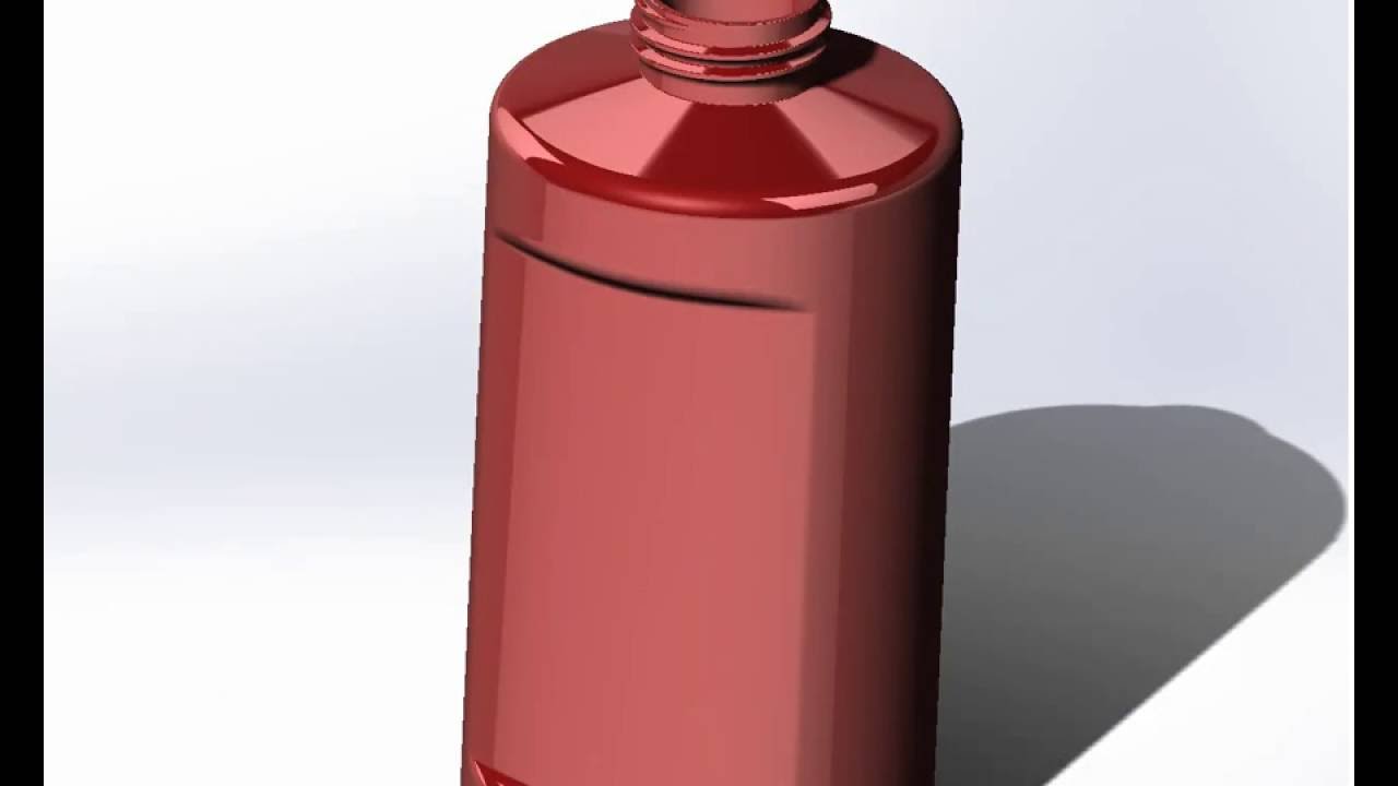 Solidworks modelado de botella