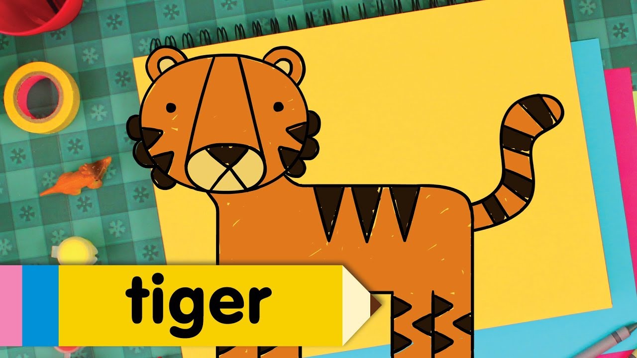 Learn How To Draw A Tiger | Easy Drawing Lesson for Kids | Step By Step
