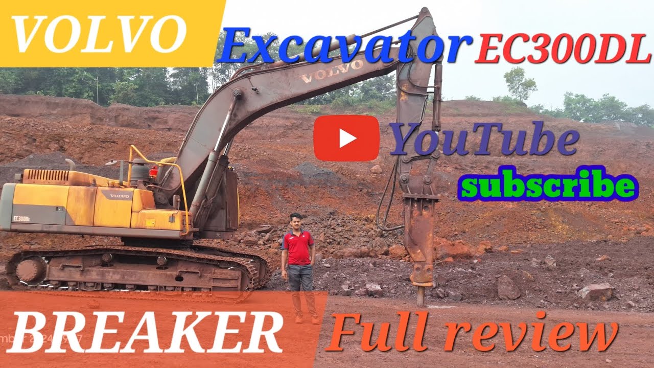 Volvo Excavator 300DL || Breaker full review
