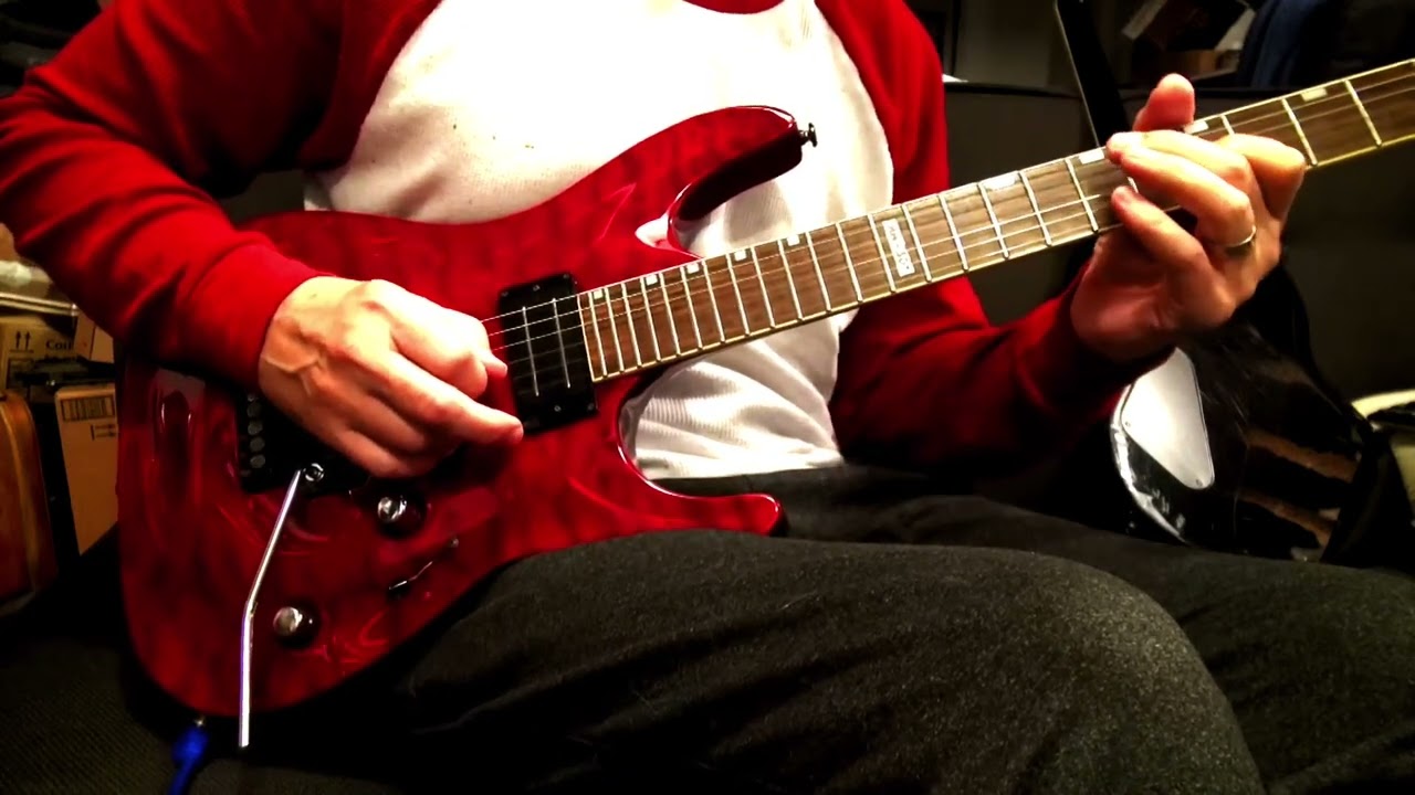 ESP LTD MH-301 Blood Red Burl Carved Top Set Neck Joe Barden Pups Monster Shredder!