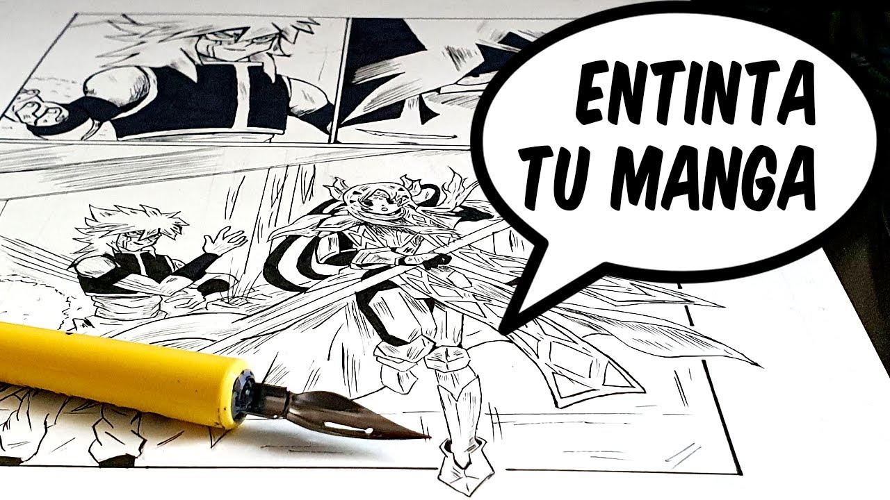 ENTINTADO con PLUMILLAS ✒ Página de Manga