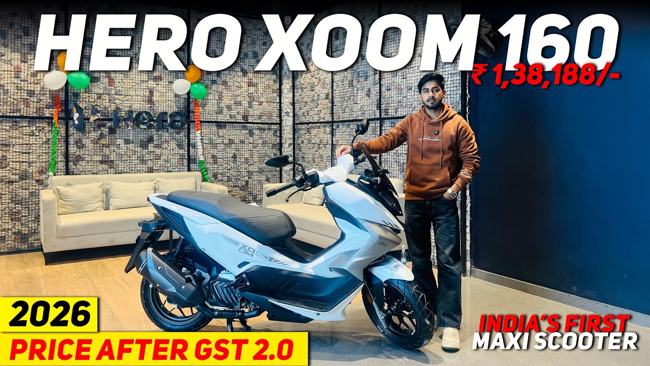 Hero Xoom 160 Walkaround 🔥 Price After GST 2.0 | Mileage, Features & Engine