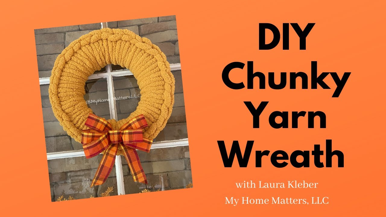 How to Make a Braided Chunky Yarn Wreath | DIY Chunky Knit Wreath