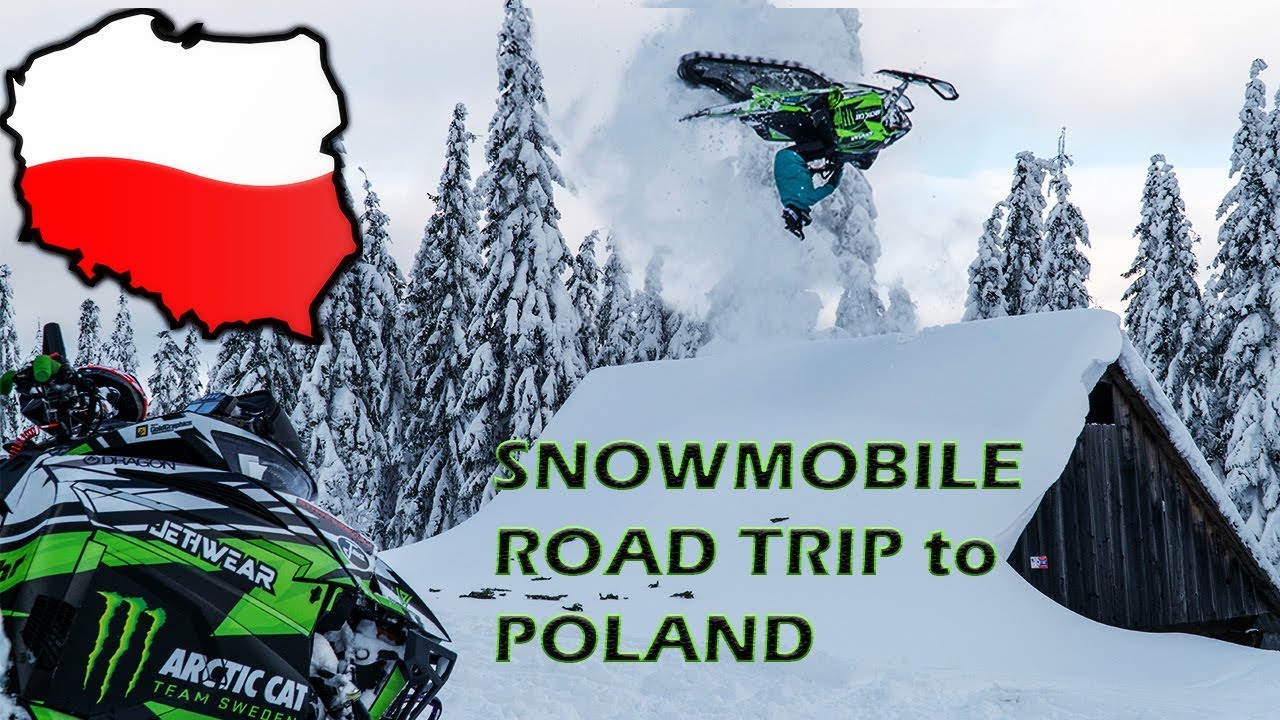 SNOWMOBILE Road trip to Poland | Deep snow and flipping cabins