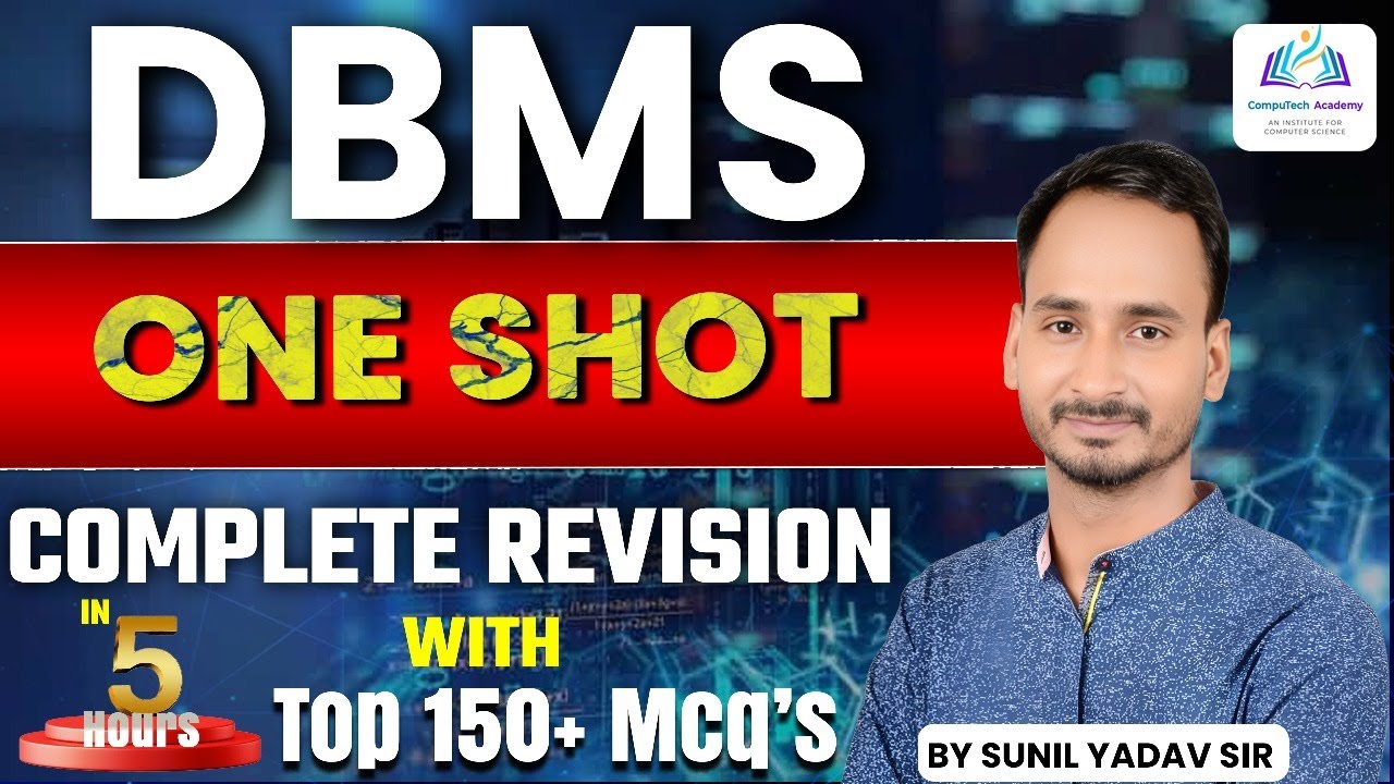 Computer Anudeshak Bharti 2025| DBMS For Anudeshak | KVS, NVS, DSSSB,NET,JRF | By Sunil Yadav Sir