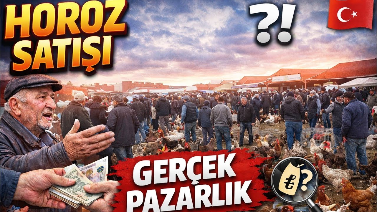 Tavuk Pazarında Horoz Satmaya Gittim! İnanılmaz Horoz Satışı?Şarj Olarak Kilo Alan Horoz😍