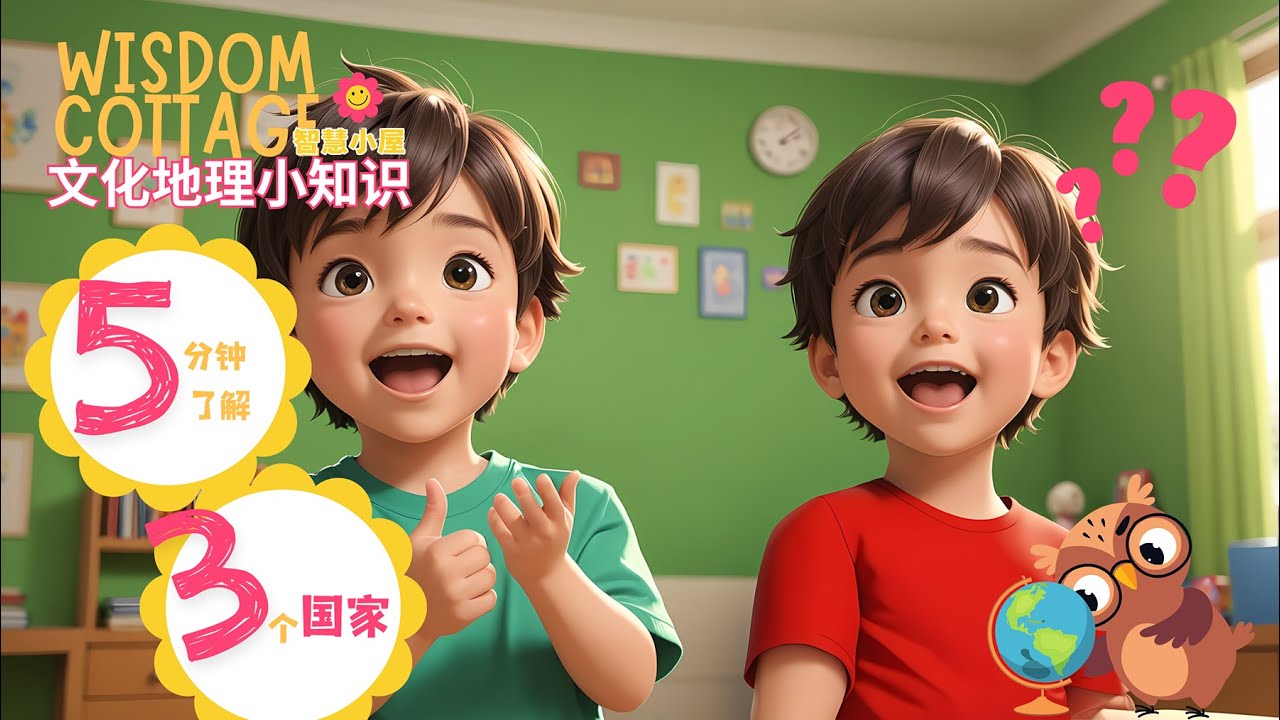 5分钟3个国家地理知识 | 儿童故事 | 学前教育 | 中文故事 |儿童动画 | 睡前故事 |