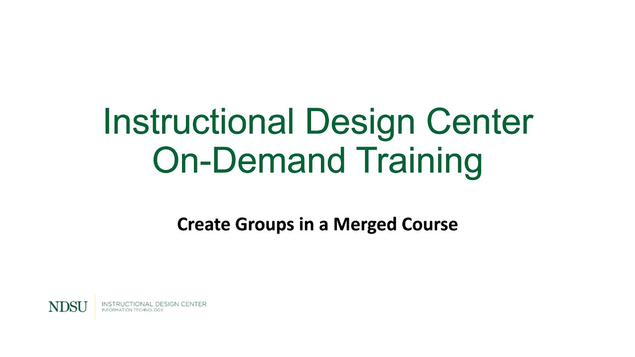 Blackboard Ultra - Create Groups in a Merged Course