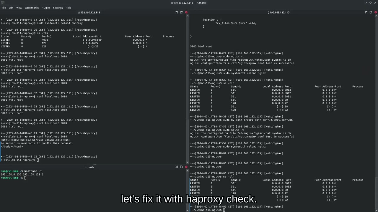 EP6: high availability - load balancer - haproxy