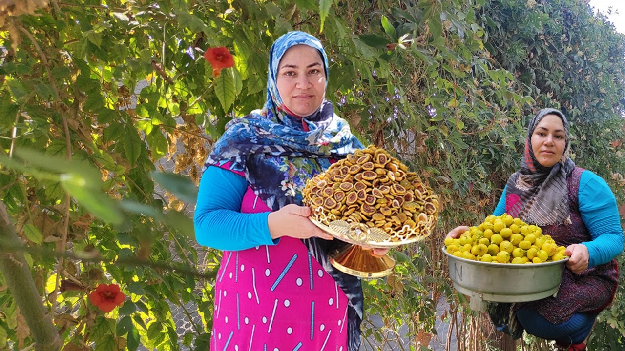 Traditional Fig Drying in the Village | How to Sun-Dry Organic Fruits