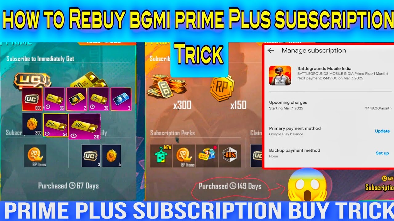 How To Re-Buy Bgmi Prime Plus Subscription Trick | Buy 3 Month Prime Plus Subscription Trick