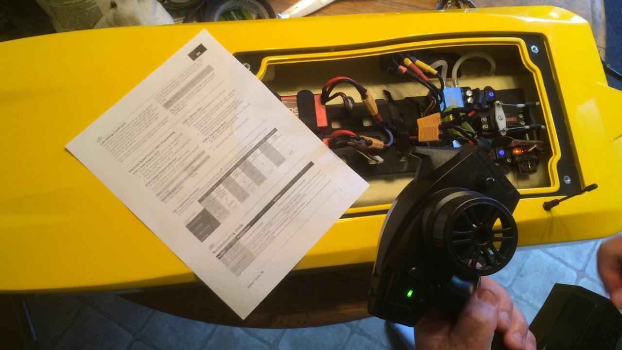 proboat zelos 36 esc & transmitter reset procedures