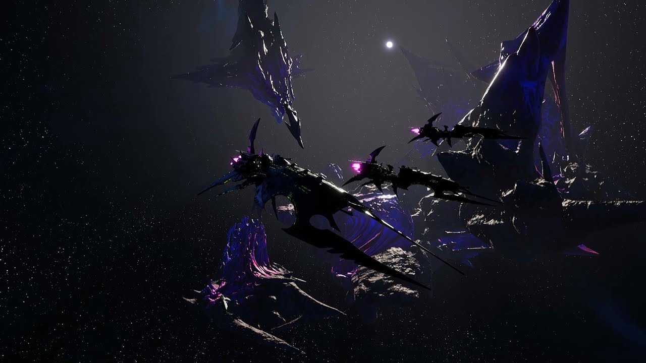 Dark Eldar vs Necrons! - 1v1 Multiplayer Gameplay, Battlefleet Gothic Armada 2
