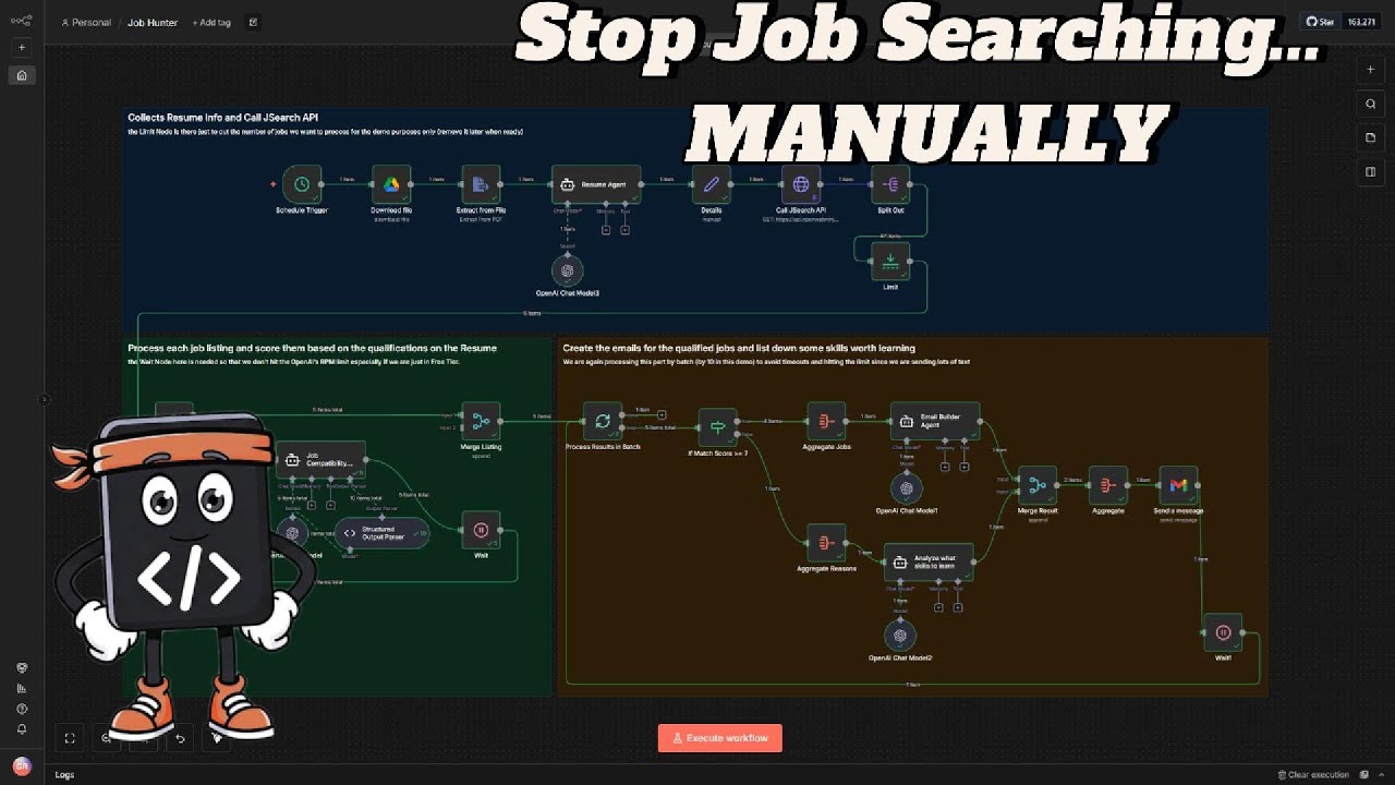 Stop Job Searching &ndash; This FREE AI Finds Jobs for You with n8n