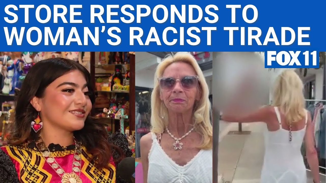 California 'Karen' goes on racist tirade against business flying Mexican flag | FOX 11 LA