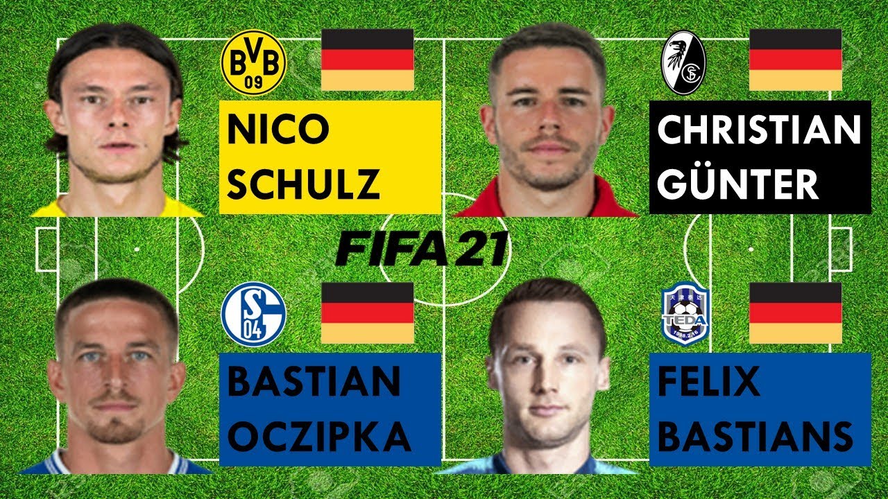 Germany(LWB)-FIFA21 compare | Nico Schulz vs Christian Günter vs Bastian Oczipka vs Felix Bastians