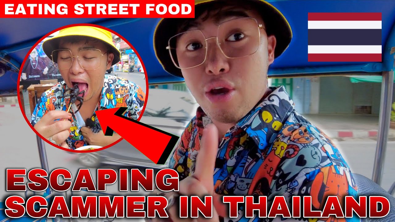 EATING STREET FOOD AND ESCAPING A SCAM IN BANGKOK THAILAND 🇹🇭