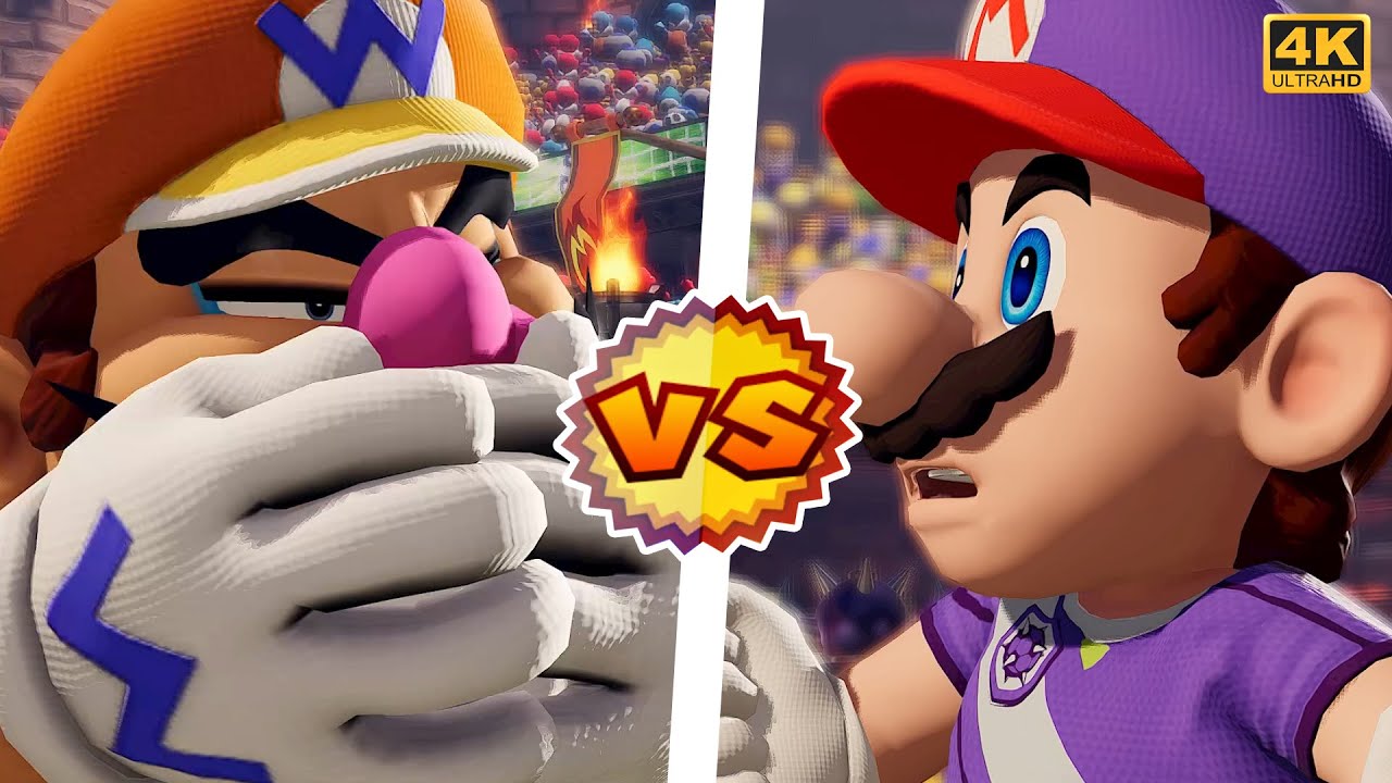 Mario Strikers: Battle League - Wario [COMETS] Vs. Mario [SPIKES]