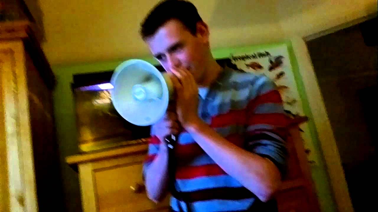 Aircraft announcement Ryan Byrne megaphone