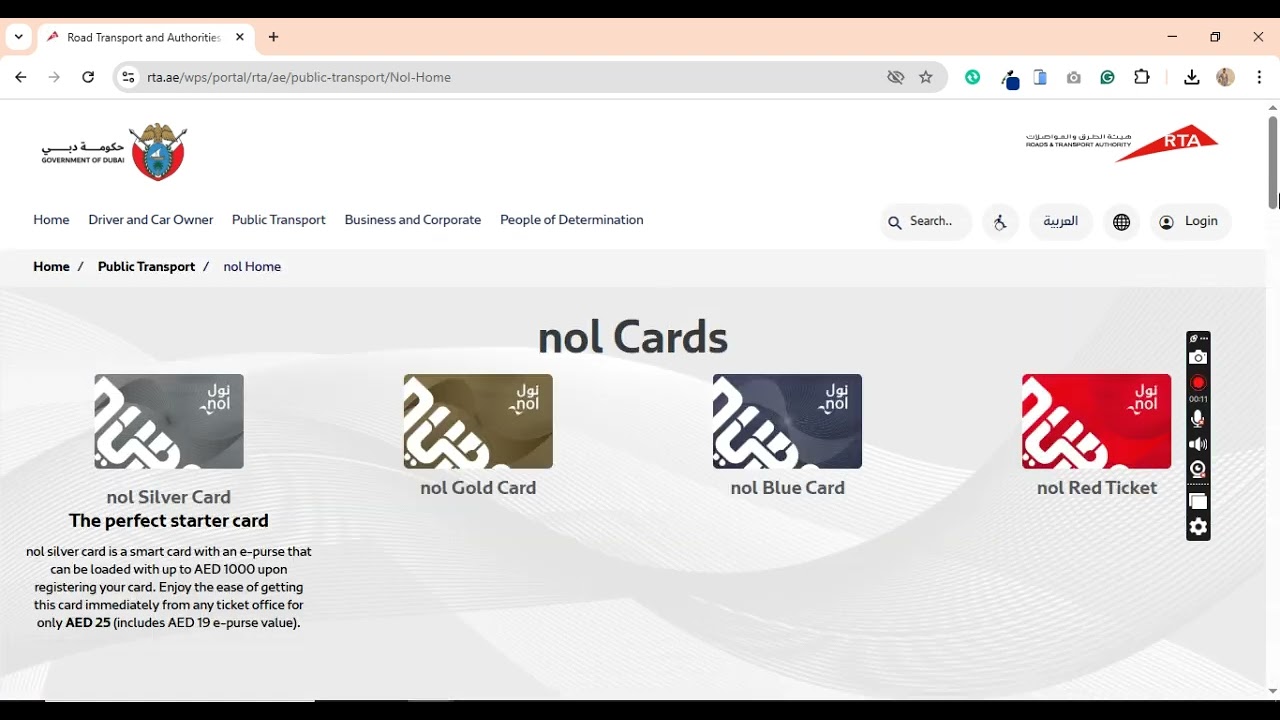 Step-by-Step RTA Nol Card Renewal