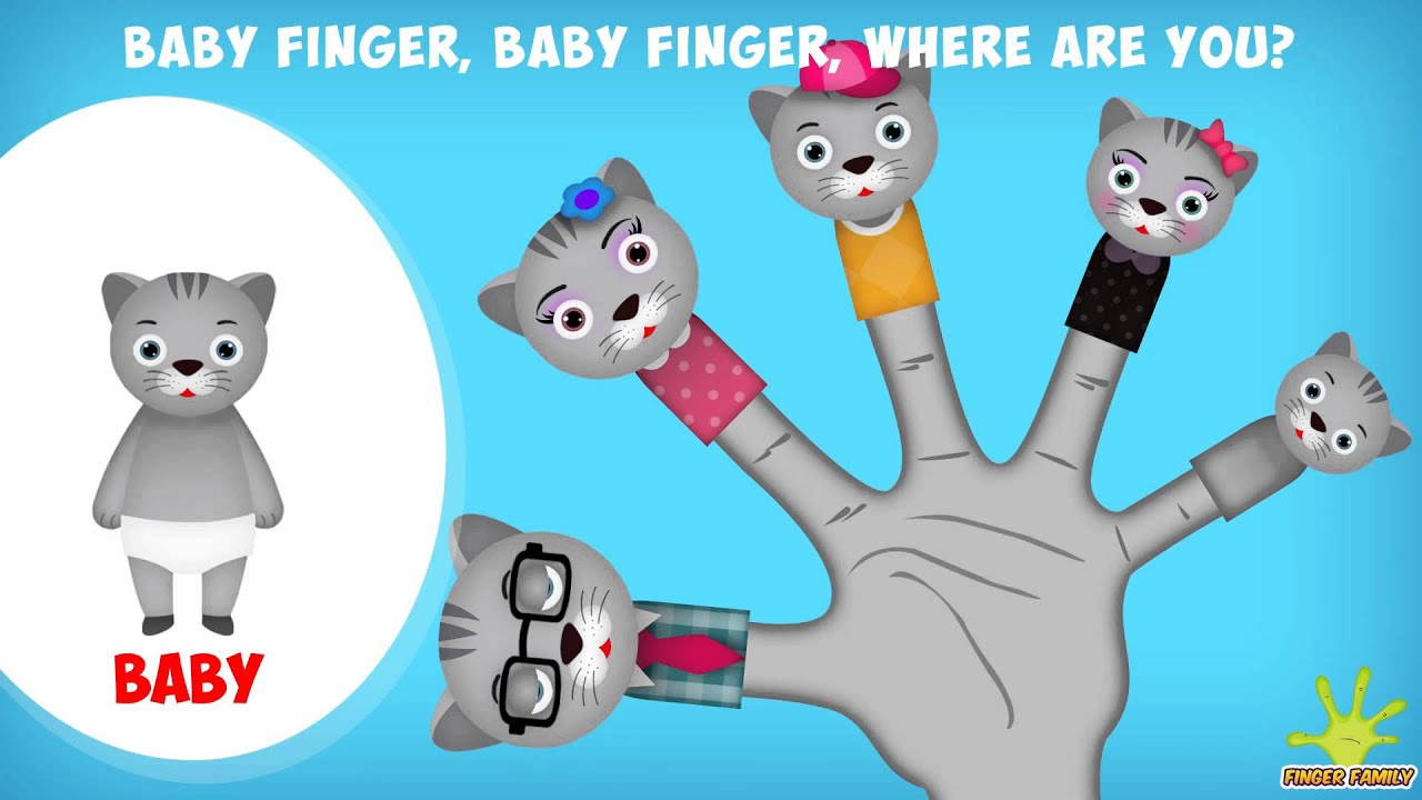 The Finger Family Cat Family Nursery Rhyme | Cat Finger Family Songs