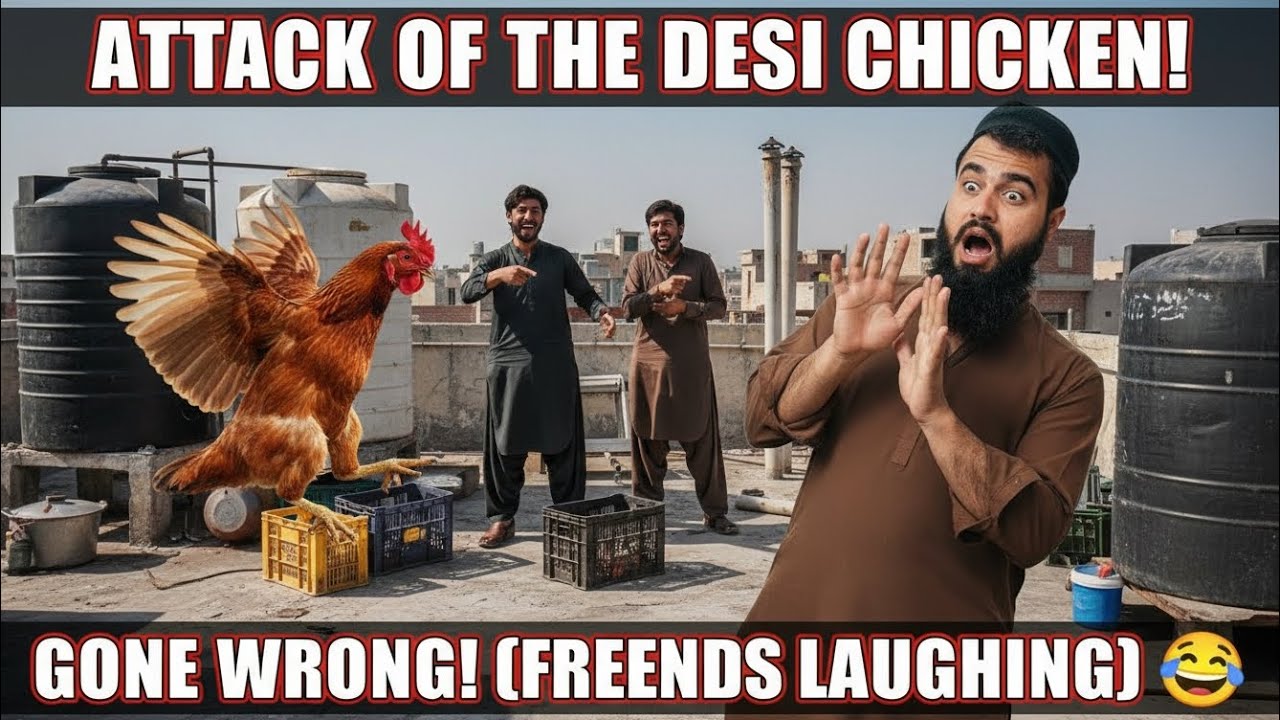 City Rooftop Chicken Attack 😱 | میری چھت والی مرغے نے حملہ کر دیا!