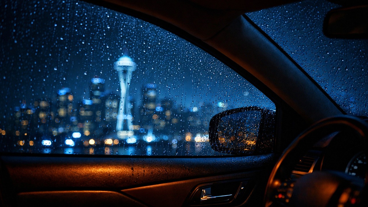 Soothing Rain on Car Window | Quiet Night Drive Ambience (No Music)