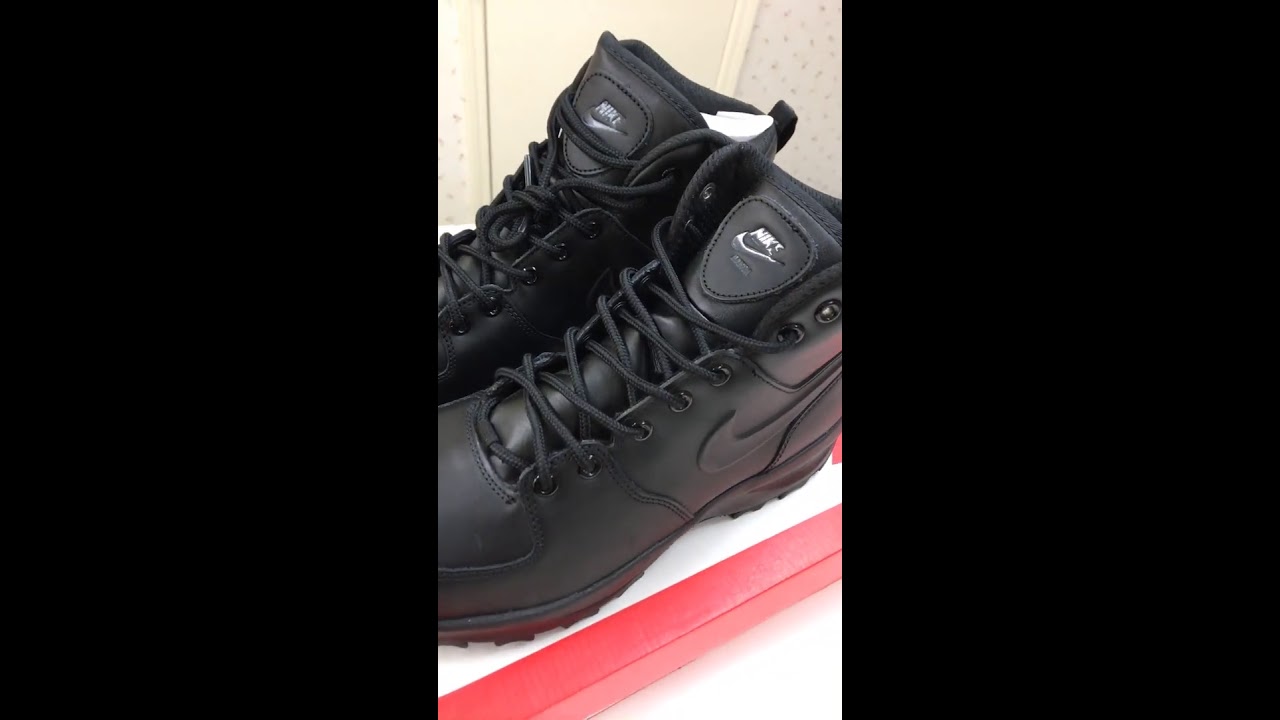 Nike Manoa Leather Work Boots Shoes Black Nike 454350