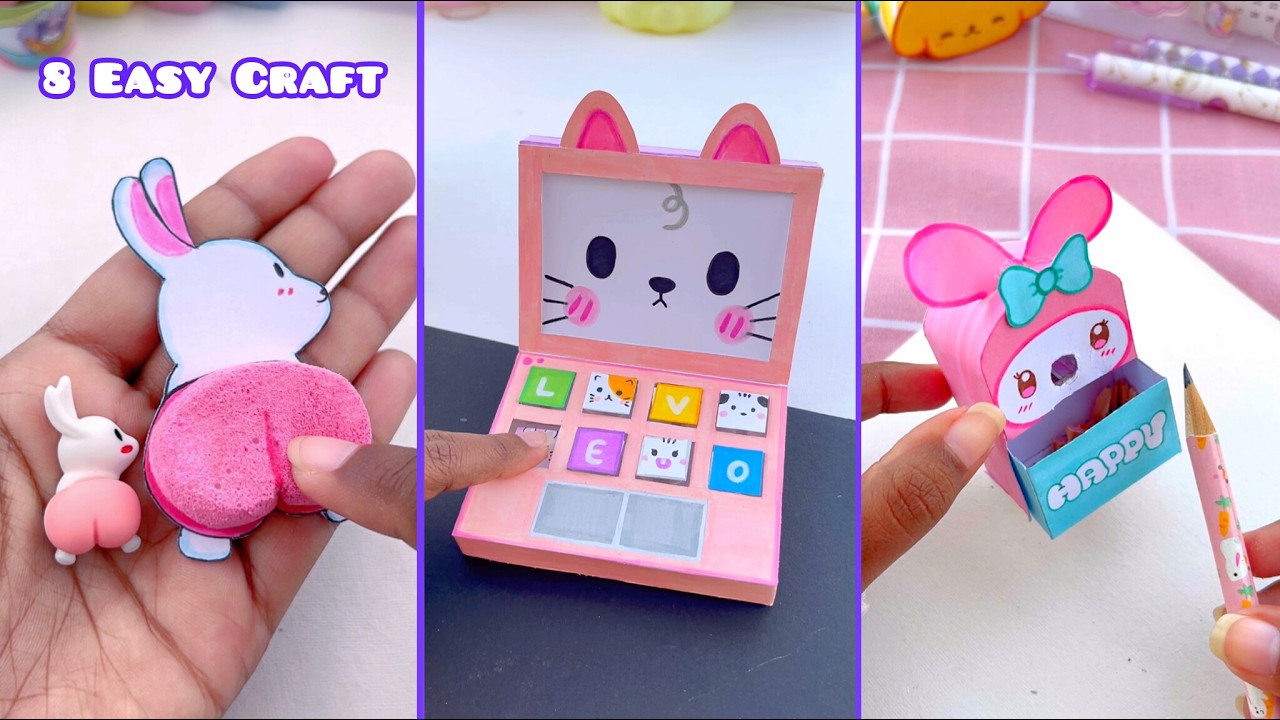 9 Easy craft ideas / miniature craft / how to make / DIY school project / Helena's Craft